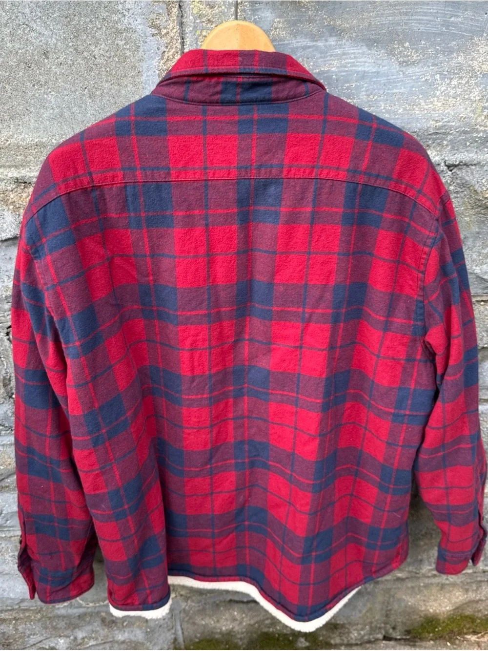 J Crew Sherpa Lined Shirt Jacket Shacket XL Plaid Flannel Outdoor Chore Fall